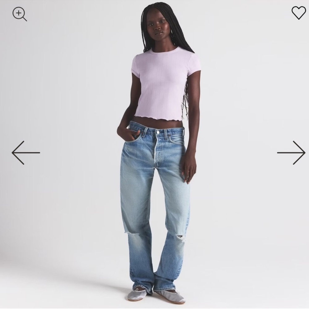 SKIMS NWT Drop Needle Baby Tee - Wisteria